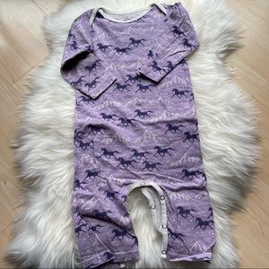 Winter Water Factory Purple Horse Romper - 12 months - GUC